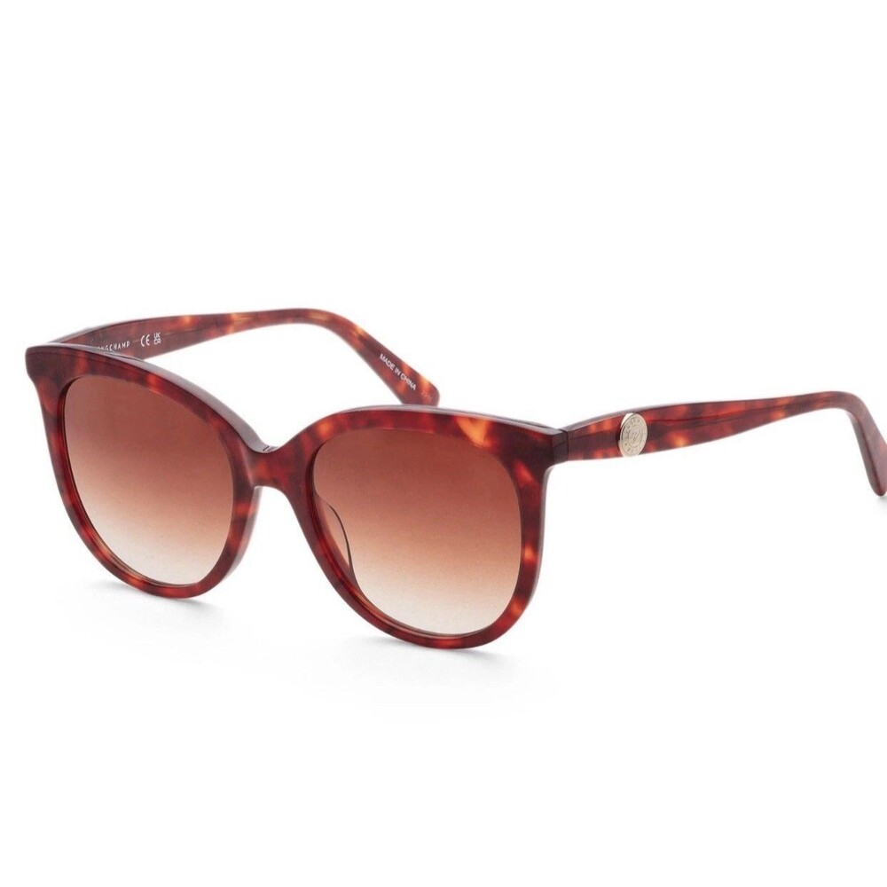 LONGCHAMP LO731S-640 Sunglasses Red HAVANA Authentic New 54-19-145 With Case - Picture 11 of 11
